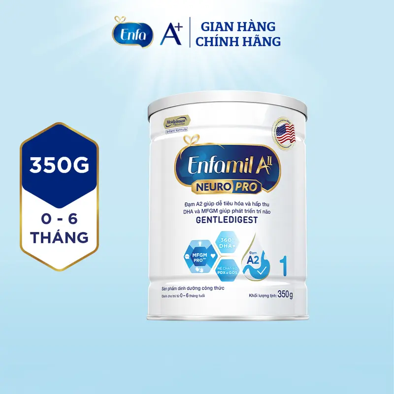Sữa Bột Enfamil A2 Neuropro 1 – 350g cho bé từ 0-6 tháng 0