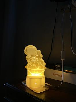 Product Review of Pplus （kuning hangat）Lampu Akrilik 3D/Steker + sakelar/lampu kamar aesthetic/lampu malam LED/lampu tidur aesthetic/lampu meja belajar/ lampu murah  / hadiah ulang tahun / hadiah pernikahan/promo elektronik termurah/lighting toy kuning from t**a 0