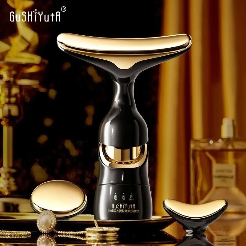 Alat Pijat Pijit Pengencang Kulit Wajah  Leher  Mata 3 in 1 Kecantikan Electrik Massage