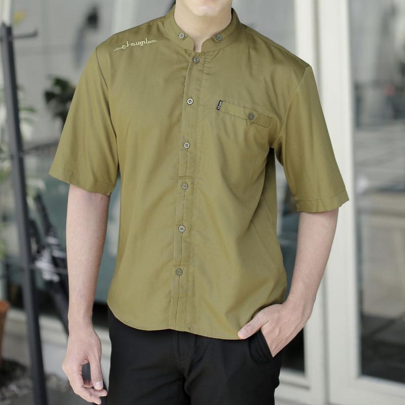 Product Introduction of Kemeja Koko Lengan Pendek Motif Antasena Baju Koko Pria Polos Lengan Pendek Elrumi 7