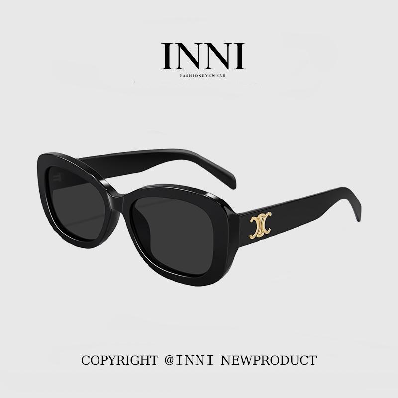 Kính Râm Thời Trang INNI D069 Phù Hợp Cho Nữ 2025 Chống Tia UV Mới Gọng Lớn Phong Cách Cổ Điển