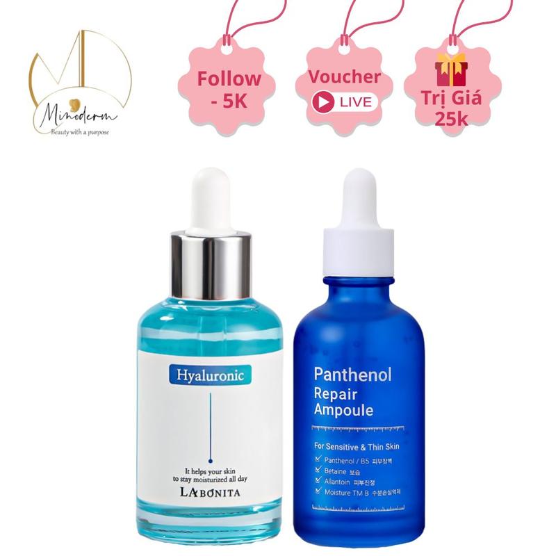  Serum LABONITA vital hyaluronic acid HA B5 Panthenol Repair Ampoule tinh chất dưỡng ẩm phục hồi cho mọi loại da 50ml 