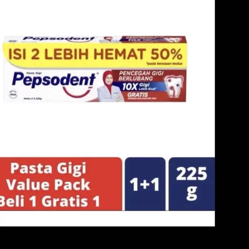 PEPSODENT 225X2PCS TWINPACK isi 2 didalan 1 kemasan exp 2028 4