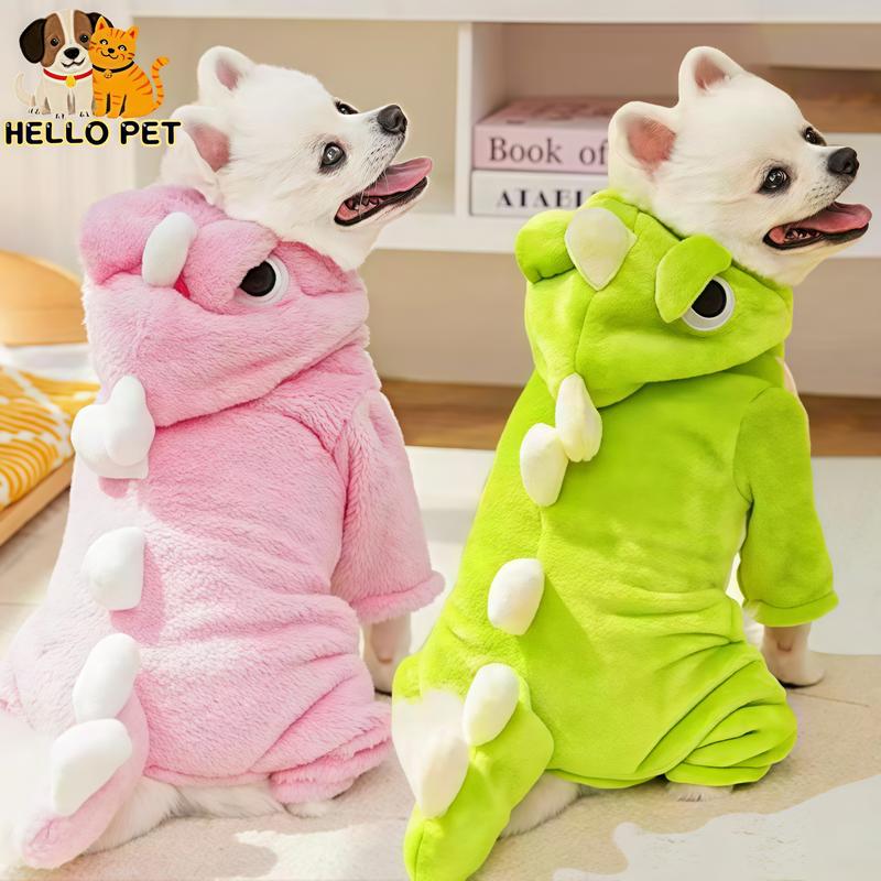 Quần áo có mũ cho chó cưng chủ đề Halloween thiết kế khủng long dễ thương thích hợp cho bữa tiệc và cosplay trang phục áo Hoodie