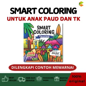 C Klik Media Paket Buku SMART COLORING PANORAMA - Buku Mewarnai Anak TK dan Paud Teknik Pastel & Sticker Lucu