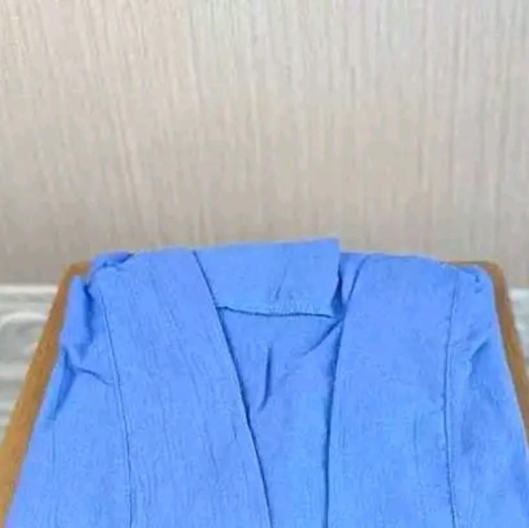Belia Outer Crop Wanita Lengan 3/4 Linen Crinkle - Baju Atasan Wanita Korean Style - Outer Cardigan Oversize Terbaru Kekinian OOTD Hijab Muslim 7