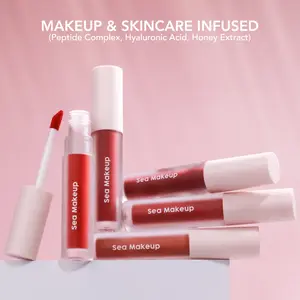 Sea Makeup Slick Cover Jelly Tint finishing glossy Hydrating dan Meninggalkan warna yang indah di bibir with Peptide Complex lipgloss Lipstick Liptint