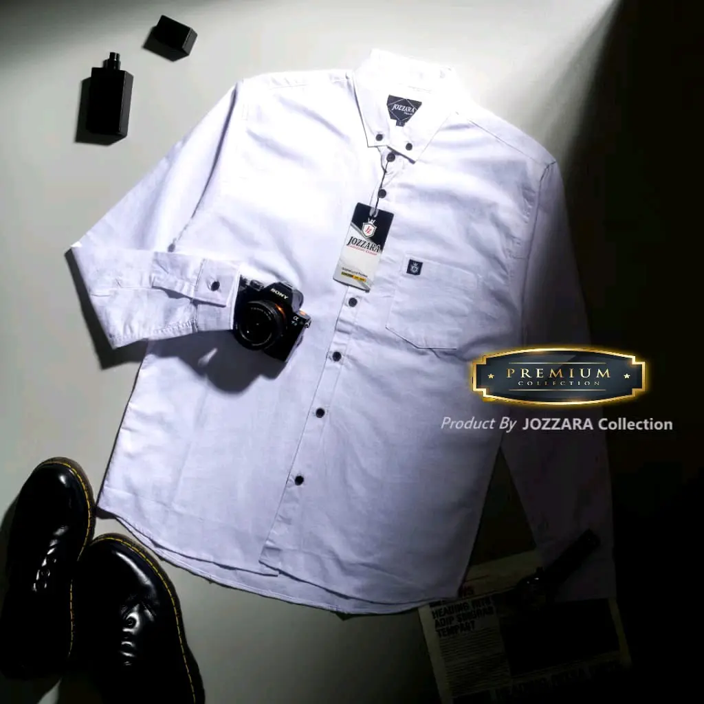 kemeja pria lengan panjang rekomended Katun Tebal Slimfit Kerja Atasan Korean regular