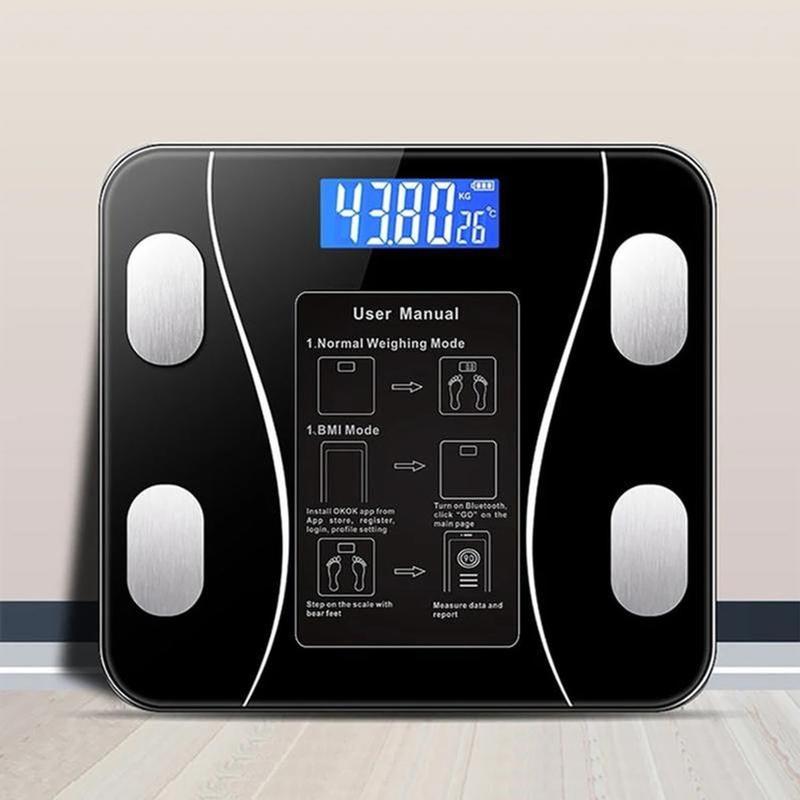 Cân Sức Khỏe Cân Điện Tử Bluetooth Dùng Pin Đo Các Chỉ Số Cơ Thể Mặt Kính Cường Lực Cân Đến 180 Kg.Có ứng dụng kết nối theo dõi sức khỏe
