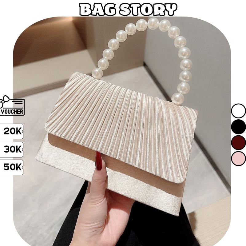 Túi xách nữ quai xách gắn ngọc túi đeo chéo đeo vai đi chơi đi tiệc tiểu thư sang chảnh cao cấp TX-66 Bag