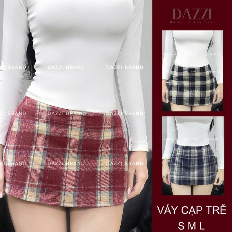   GIÁ MỞ BÁN  Chân váy nữ chữ A phong cách Y2K dáng ngắn có lót khóa kéo phía sau  DAZZI Women V05 