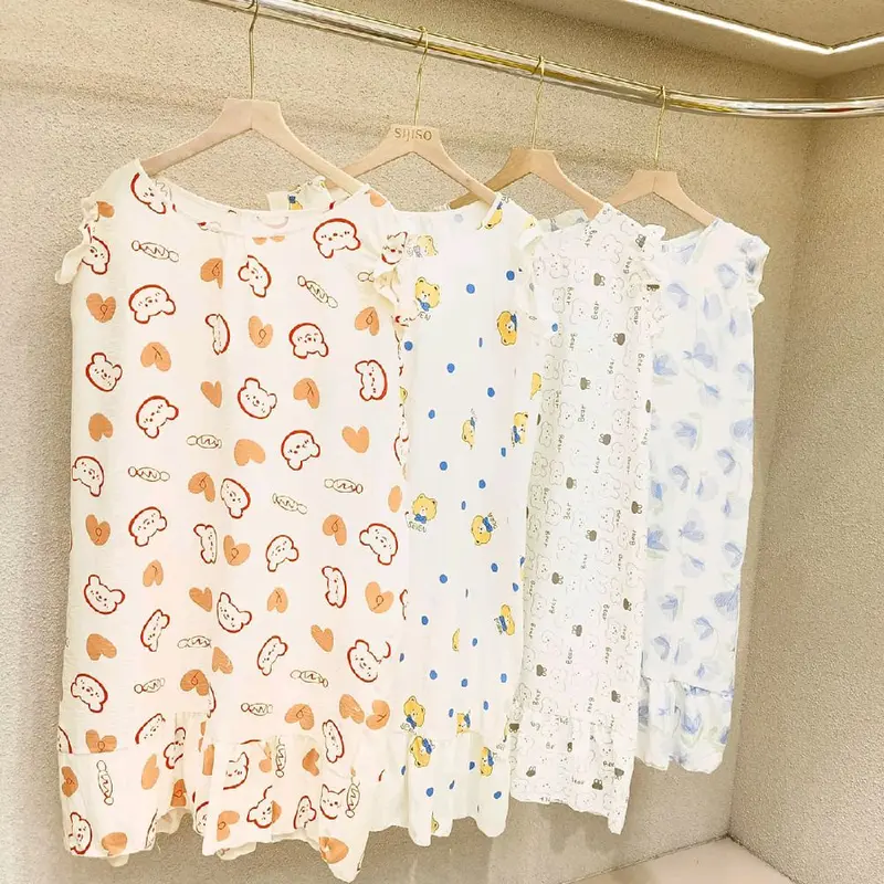 Daster Wanita Katun Import Baju Tidur Wanita Motif Lucu 0