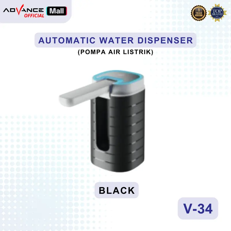 【COD】Advance Water Dispenser Automatic V-34 Pompa Galon Elektrik Dispenser Air Water Pump Portable Kabel Mesin Stainless 5