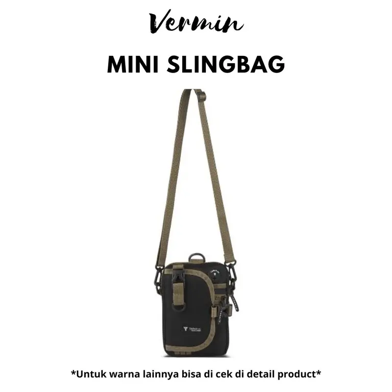 [Beli Lokal] TAPAXCO Tas Selempang Pria Vermin Slingbag Casual Local Original Hitam 0