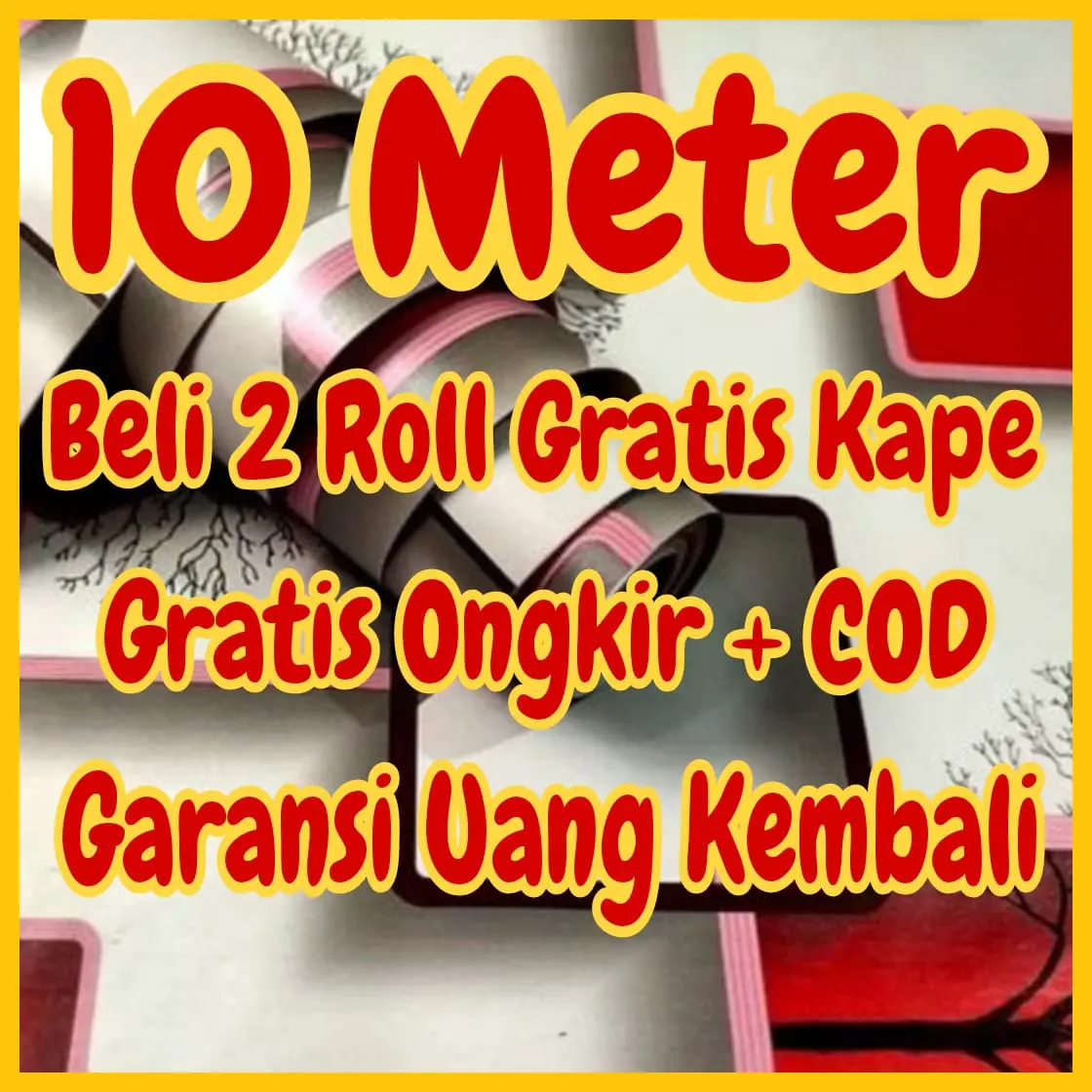Wallpaper Dinding 10 m 10 meter 45 cm x 10 m MOTIF KOTAK 3D BIRU UNGU HIJAU KUNING COKLAT