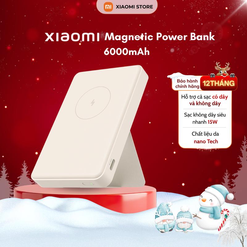 Pin sạc dự phòng Xiaomi Magnetic Power Bank 6000mAh 15W 20W - Bảo hành chính hãng