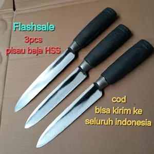 PROMO 3pcs Pisau Dapur Baja HSS Sepuhan - Peralatan Dapur Knife Kitchenware Tahan Lama Tajam Cocok untuk Memasak di Dapur atau Industri