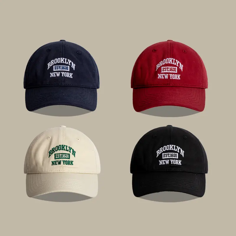 Mũ Bóng Chày Thêu Chữ Đơn Giản, Unisex, Cotton Mềm, Snapback, Ngoài Trời, Thường Ngày, Có Thể Điều Chỉnh, Hip Hop, Mũ Chống Nắng 1