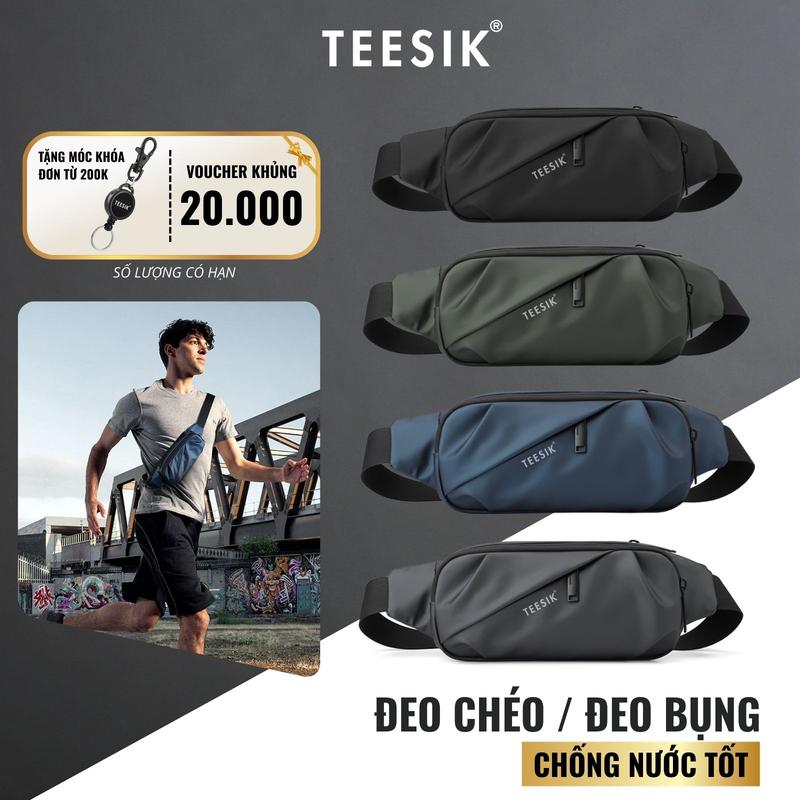 Túi đeo chéo nam TEE SIK túi chéo nam Túi Bao Tử chống nước Oxford đeo hông đeo vai nhiều ngăn đa năng Bag TS66