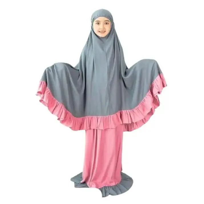 Mukena Anak Tanggung Kombinasi Twotone Salwa Untuk Kisaran 5th - 13th, Mukenah Cantik Bahan Hyget Terbaru 2025 Remaja Muslim 6