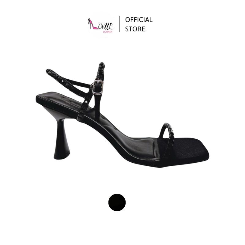 LOVIIECORNER GIÀY SANDAL CAO GÓT NỮ THỜI TRANG - GIÀY CAO GÓT ĐI TIỆC QUAI NGANG ĐÍNH ĐÁ PHONG CÁCH THỜI TRANG GÓT NHỌN 8 PHÂN G230422