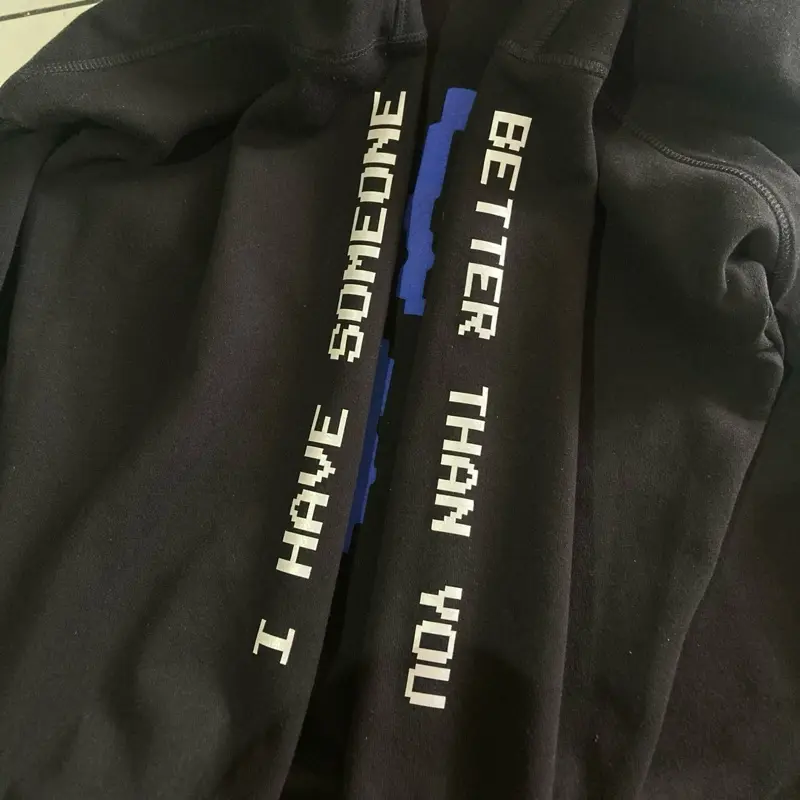 CURE, HALF ZIPPER HOODIE HITAM 350 GSM, GAME OVER, LIMITED EDITION, Boxy Fit, Bahan Katun Fleece, Inner Tartan , Ziper YKK, Unisex Pria Wanita 6