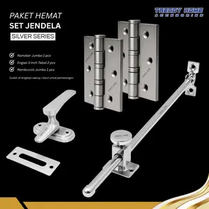 Paket Hemat Satu Set Jendela - Engsel Tebal Rambuncis Ramskar - Free Baut Lengkap Tinggal Pasang pintu kelengkapan