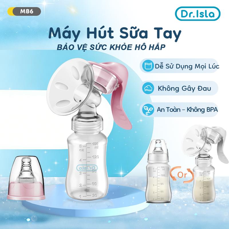 Dr.Isla MB6 Máy Hút Sữa Cầm Tay Nhẹ Nhàng Chất Liệu Nhựa PP Dễ Vệ Sinh An Toàn…