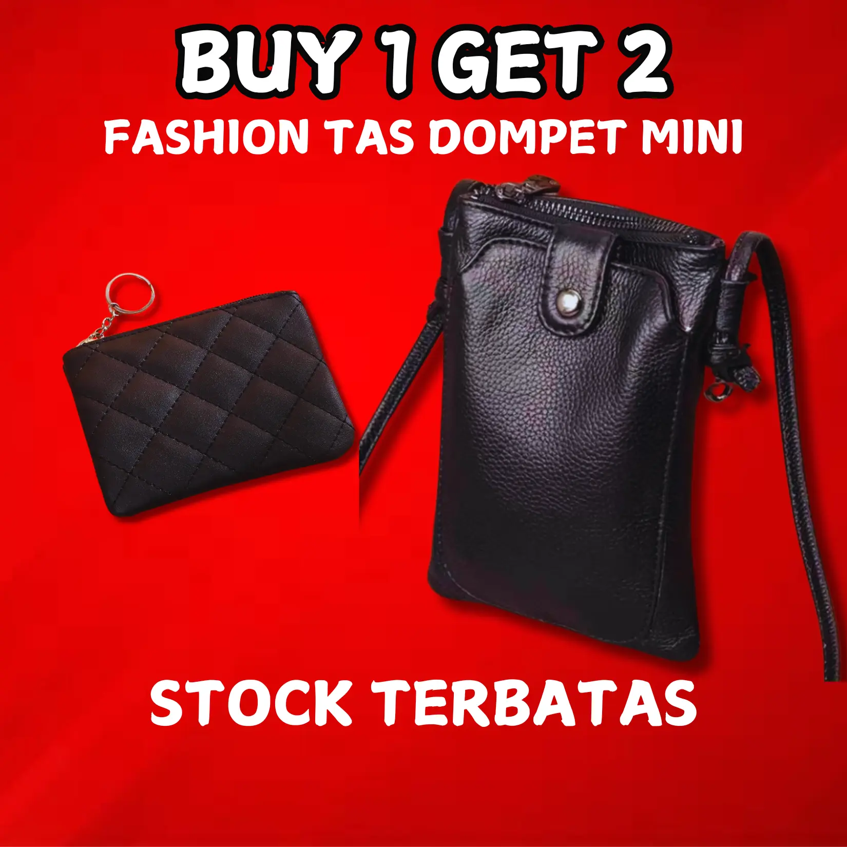[DORI] Tas Selempang Wanita Pocket HP Kulit Sintetis - Promo Tas 2 in 1 Slingbag Modis Cocok Untuk Segala Acara Kegiatan Fashion Tas Wanita Selempang Lucu Serbaguna