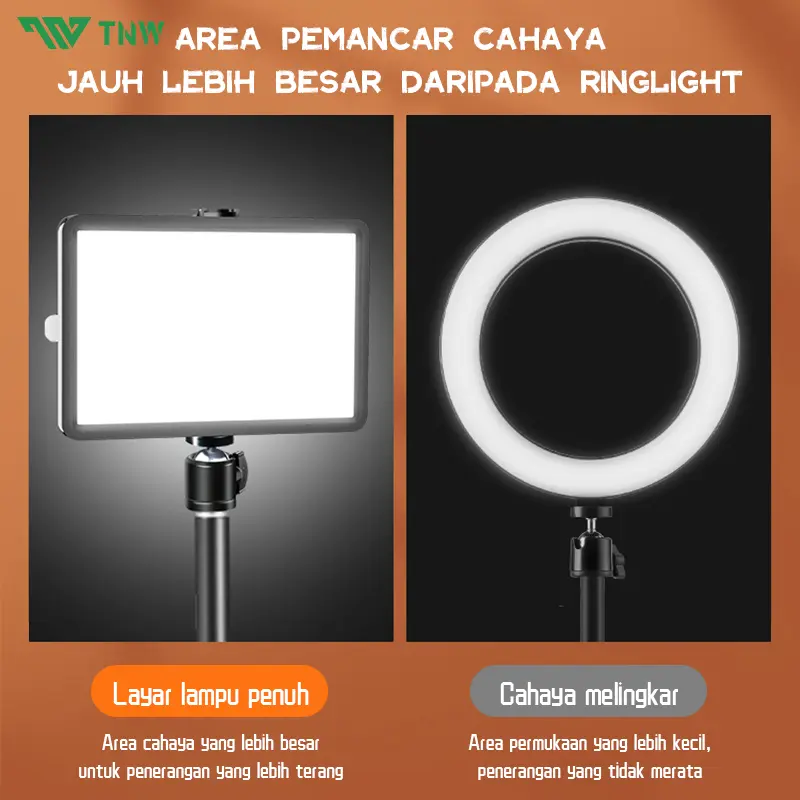 Foto TNW Overhead Phone Stand + Led Lampu Stand Holder Phone Holder Bracket 360 Lampu Fotografithumb3