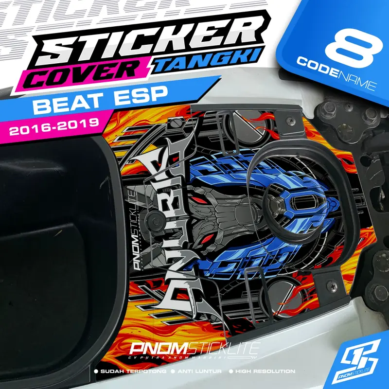 STIKER TANGKI BEAT ESP 2016 2017 2018 STRIPING STICKER DECAL COVER TANGKI MOTOR BEAT ESP Motorcycle stiker 5