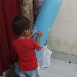 Leletoys Anak-anak Inflatable Tinju Kolom Tumbler Tinju Kolom Tinju Sarung Tangan Kebugaran Rumah