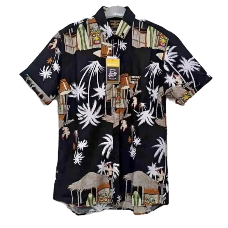 KEMEJA MOTIF GUBUG TERBARU /KEMEJA HAWAI Pria Baju Surfing Distro Pendek 3