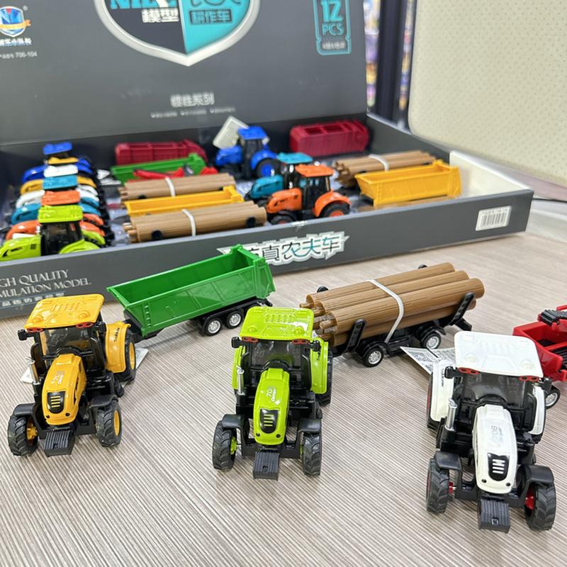 Máy kéo mini + Rơ mooc – Chạy trớn, xe máy cày đồ chơi, xe nông trại; Đồ chơi;…
