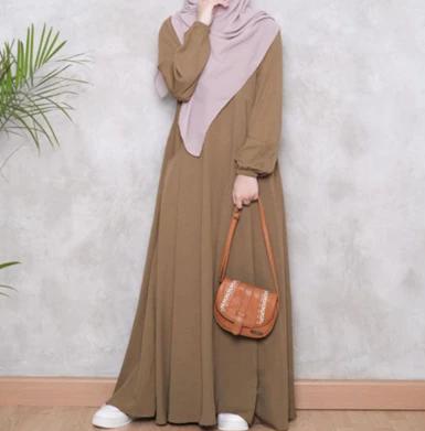 LIVIA  Gamis Polos  Hitam Cringkel airflow lebaran Terbaru 2025 Crinkle Wanita Muslim Nyaman drees  Remaja perempuan Dewasa 8