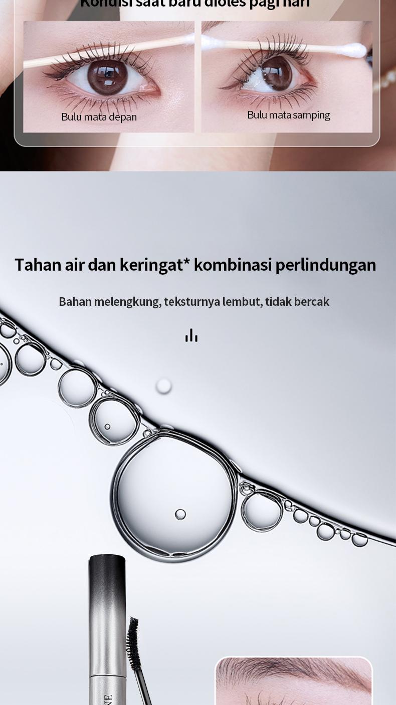 BOQILYNE Maskara 2 Head Viral! Sikat Bulu Mata Membuat Bulu Tebal, Panjang & Melengkung – Tahan Keringat Tidak Luntur, Mata Lebih Besar Segar Mascara