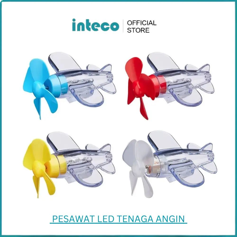 Ornamen Lampu Pesawat LED Tenaga Angin Aksesoris Motor Dan Mobil Mainan Pesawat Lampu Energi Angin