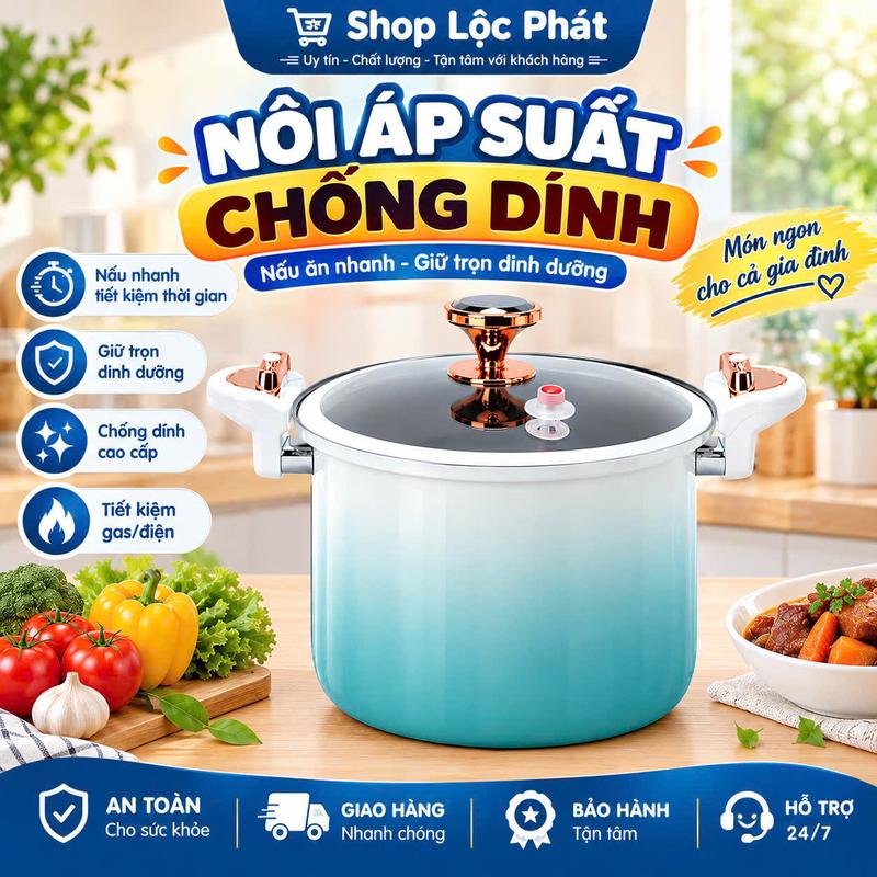 Nồi Áp Suất Đa Năng Đường Kính 28cm, Chất Liệu Chống Dính Bền Đẹp Dễ Dàng Vệ Sinh Giá Rẻ