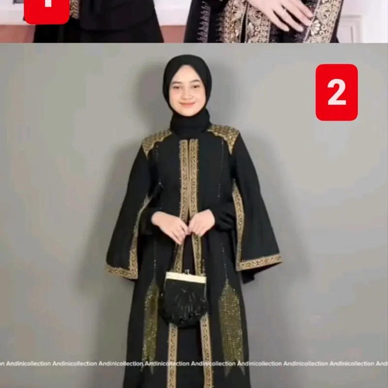 Daster kekinian  Katun Sutra Bunga Polka Dot Musim dingin Motif Gamis Wanita Dress Tidur 4