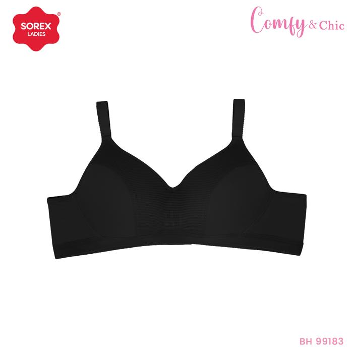 Gambar Sorex Bra Tanpa Kawat Busa Tipis Kait 3 Cup B Nilon Mix Bra Harian BH 99183 - Hitam, 40 dari Sorex Online Store Kota Tangerang 4 Tokopedia