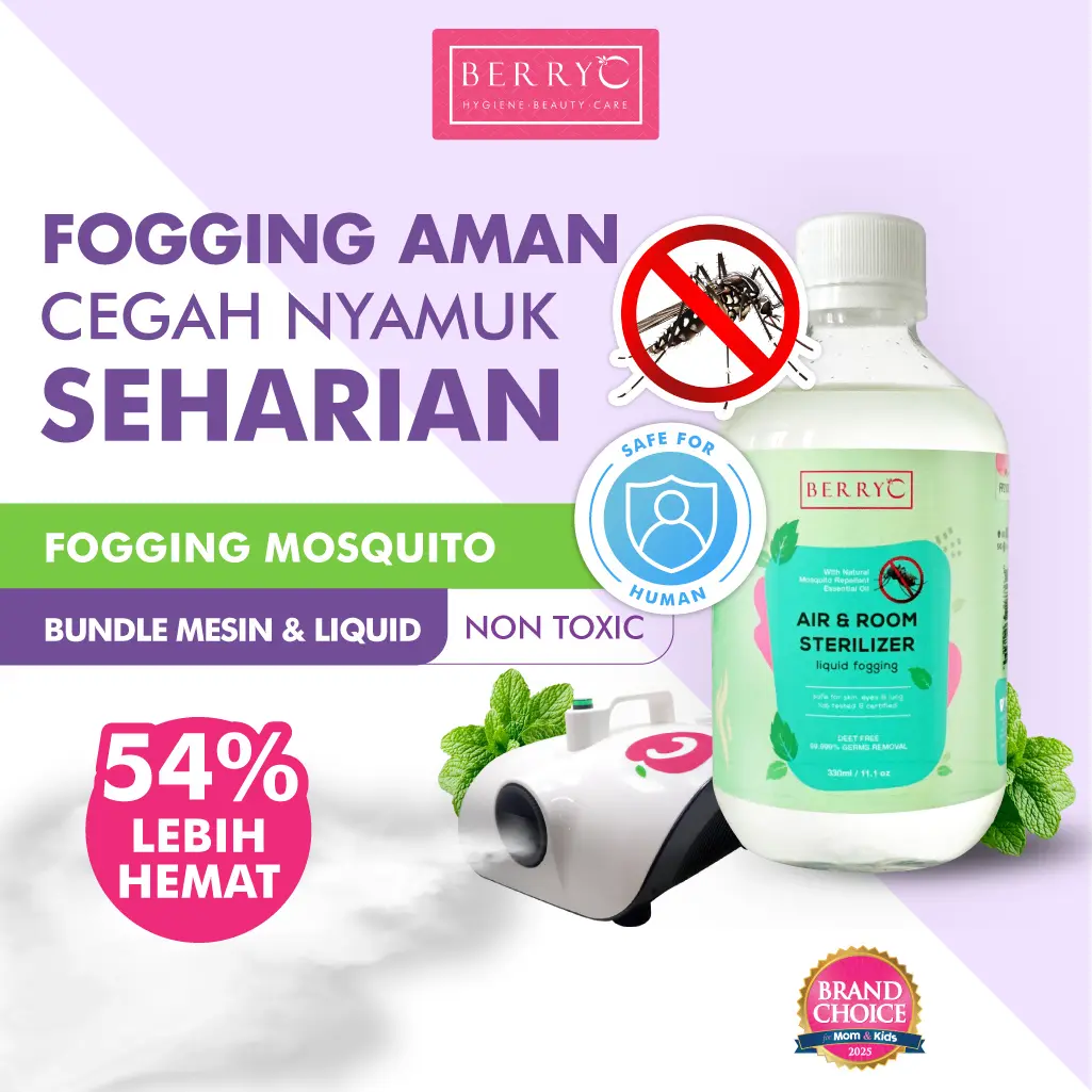 BerryC Mosquito Repellent Fogging 330ml - Asap Pembasmi Anti Nyamuk Ruangan - DBD Demam Berdarah