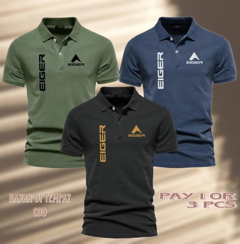 Rell pics 3 Baju Satu Paketan Polo Kerah Lengan Pendek Text Eg Kirka ...
