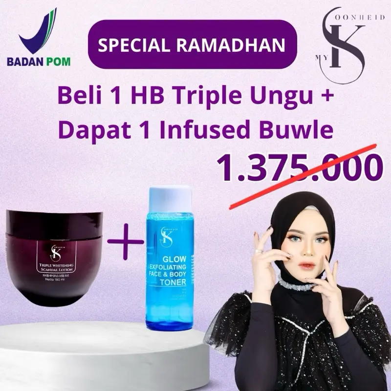 [DAPAT 2 SK] BELI 1 HB TRIPLE UNGU + DAPAT 1 INFUSED BUWLE