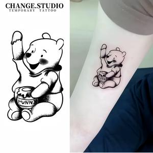Hình Xăm Tạm Thời, Thiết Kế Winnie The Pooh, Kéo Dài Trong 15 Ngày, Không Thấm Nước, Không Lo Bị Ma Sát, Miếng Dán Hình Xăm