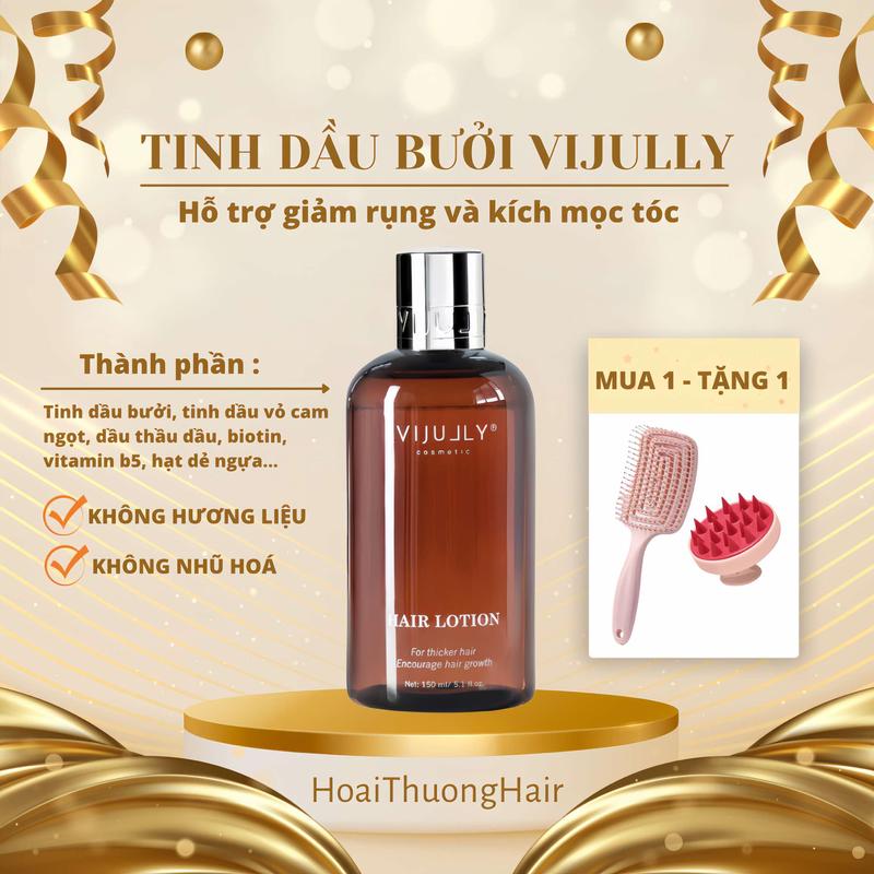 DEAL 1 TẶNG 1 Tinh Dầu Bưởi Hỗ Trợ Mọc Tóc Hỗ Trợ Nhanh Dài ViJully “Dưỡng Tóc Nam + Nữ đều dùng được”