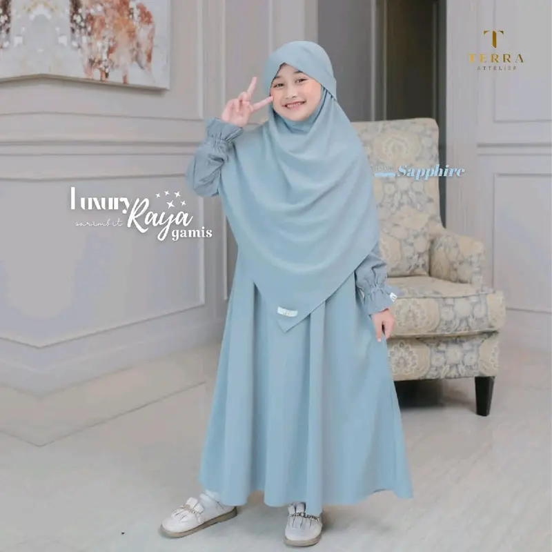 Luxury Raya  Sarimbit Muslim Gamis Lebaran Setelan Wanita Pasangan 0