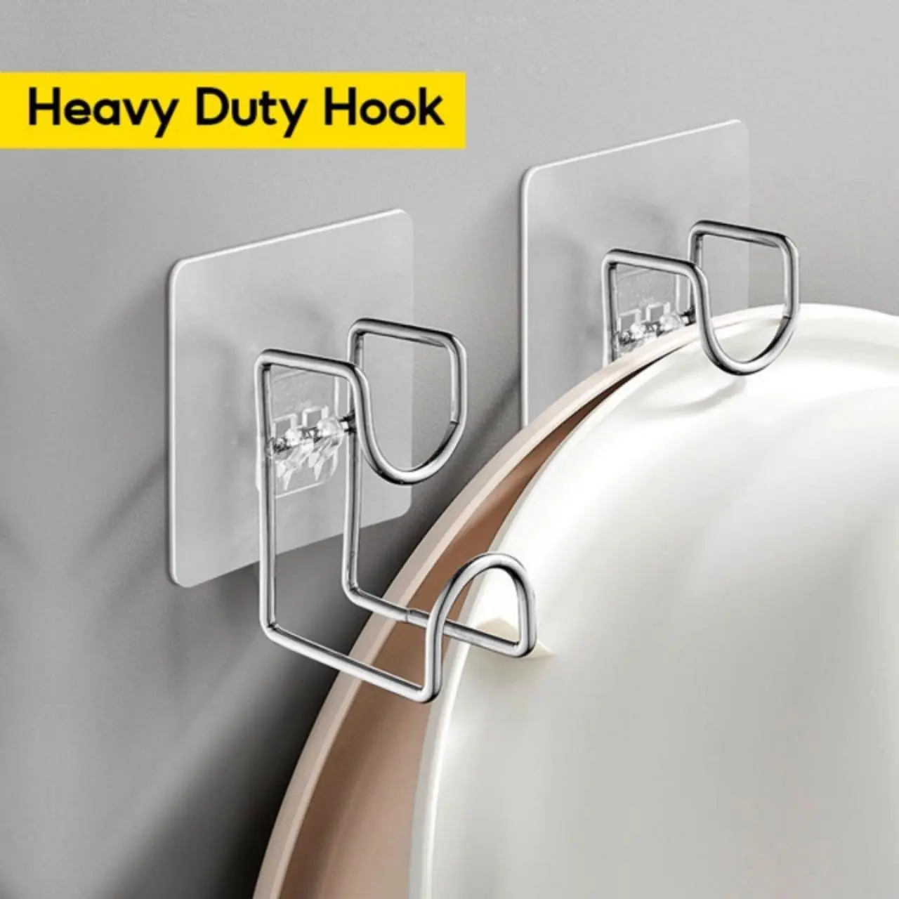 Móc Chậu Rửa Bằng Thép Không Gỉ, Mạnh Mẽ, Giá Đỡ Bồn Tắm, Kệ Sắp Xếp Chậu, Không Cần Đinh, Cốc Hút, Giá Đỡ Chậu Rửa, 1 Cái