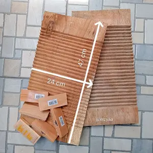 Papan cuci pakaian gratis sikat kayu / sikat plastik