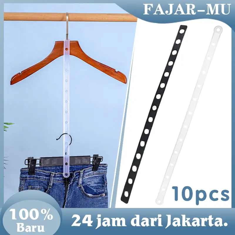 10pcs Hanger Usus Silicon Hanger Setelan Usus Plastik Penyambung Hanger Set Atasan Bawahan