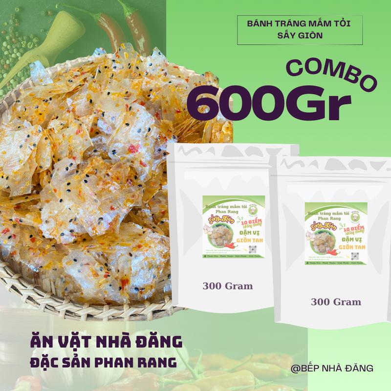 Comb 2b Bịch 300Gram Ăn Vặt Bánh Tráng Mắm Tỏi Sấy Giòn – Bếp Nhà Đăng